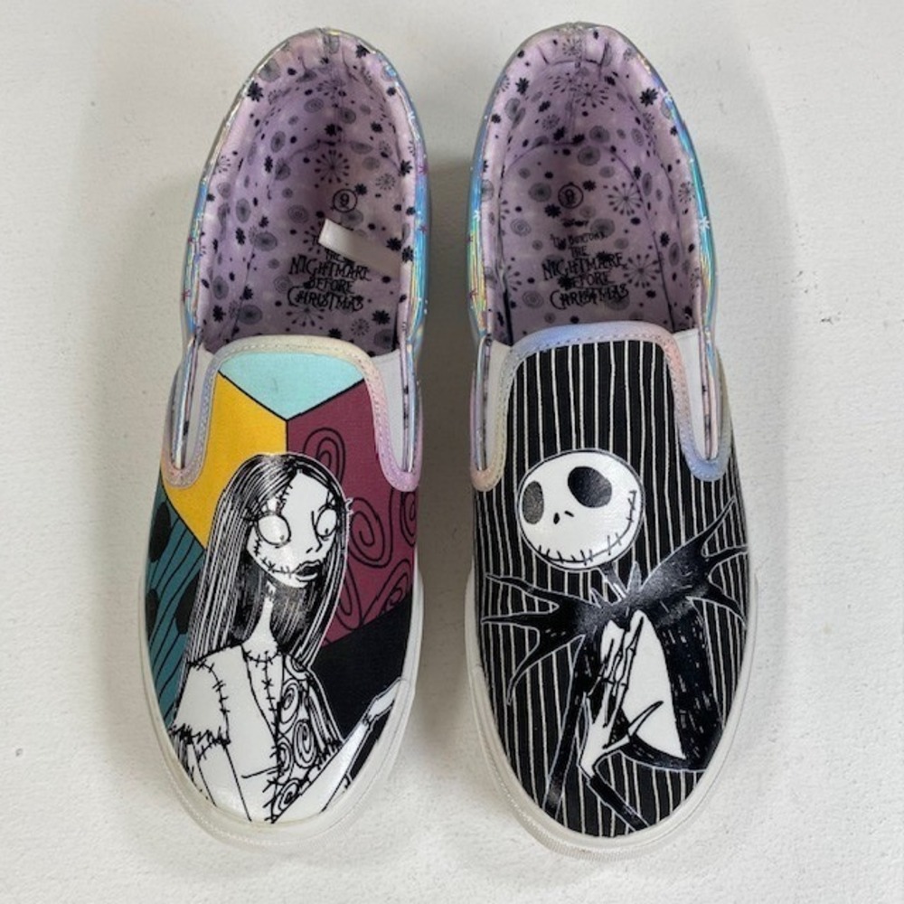 Nightmare Before Christmas Jack & Sally Slip On Shoes Ground Up‎ Women Size 9